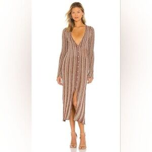 MISA Los Angeles Rafael Dress in Bronze Combo Size XSmall